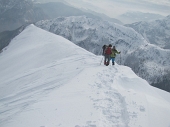 ATTRAVERSO LA VAL SANGUIGNO FINO IN CRESTA ALLA COSTA DI CORNA ROSSA sabato 5 marzo 2011 - FOTOGALLERY